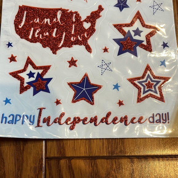 Set of 3 patriotic removable glitter decals - Picture 6 of 7